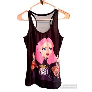 Disney Punk Princess Nirvana Graphic Tank Size Small